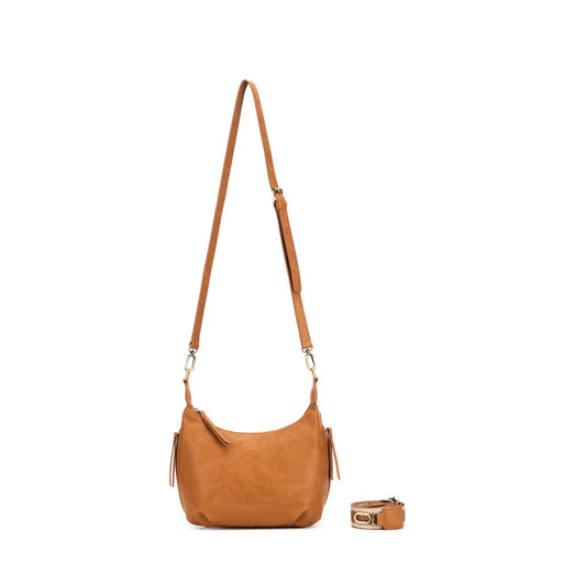 BLACK CAVIAR CAREY SHOULDER BAG - TAN