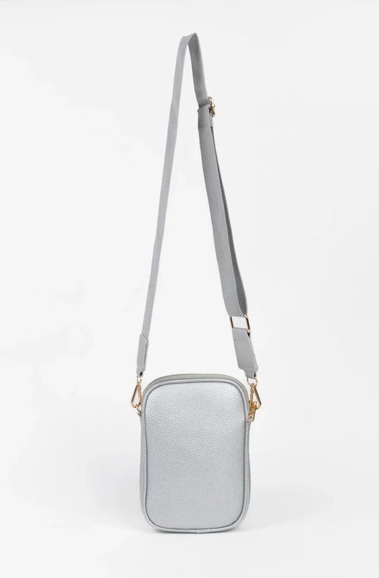 STELLA & GEMMA MALTA CROSS BODY MOBILE BAG - SILVER - SGBA157