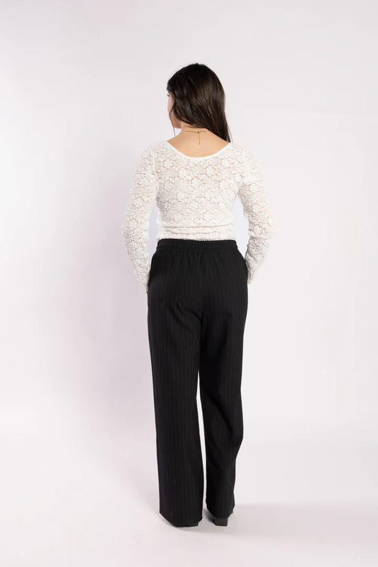 DRAMA THE LABEL LAKE PANT - NOIR STRIPE