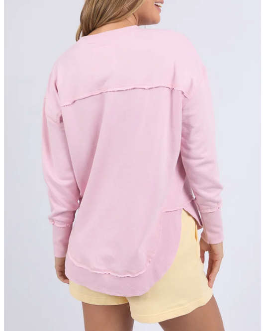 FOXWOOD SIMPLIFIED TONAL CREW - PALE PINK
