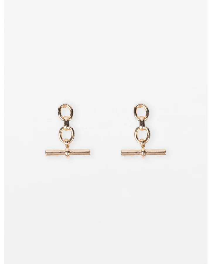 STELLA & GEMMA EARRINGS - CHUNKY FOB - GOLD