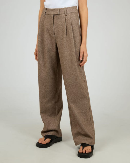 SILENT THEORY OPAL TEXTURED PANT - BROWN