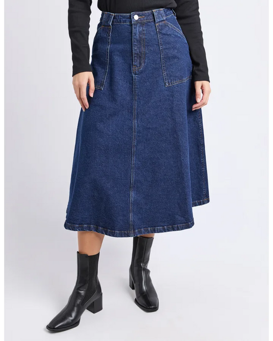 FOXWOOD POTTER SKIRT - INDIGO