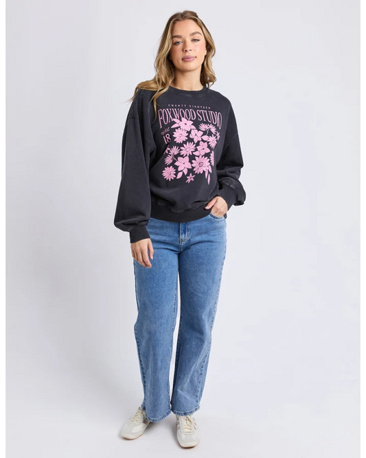 FOXWOOD FLORET CREW - BLACK