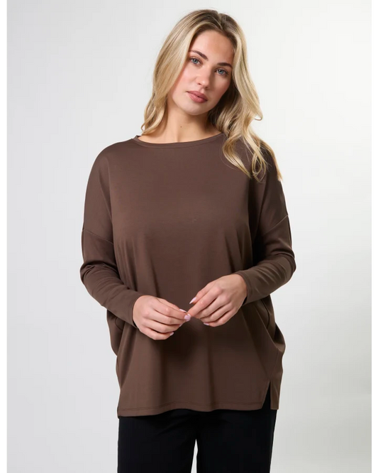 STELLA & GEMMA ROBIN TOP - ESPRESSO