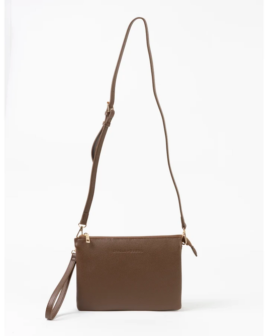 STELLA & GEMMA FRANKIE MULTI POUCH BAG - ESPRESSO