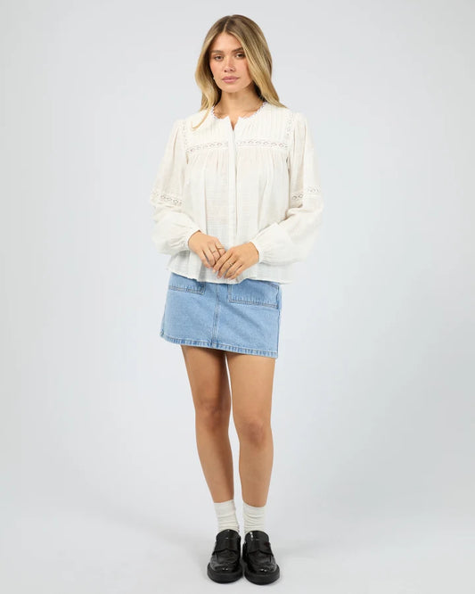 ALL ABOUT EVE LARK SHIRT - VINTAGE WHITE