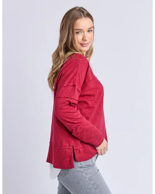 FOXWOOD JAYNE THROW ON TOP - RHUBARB RED