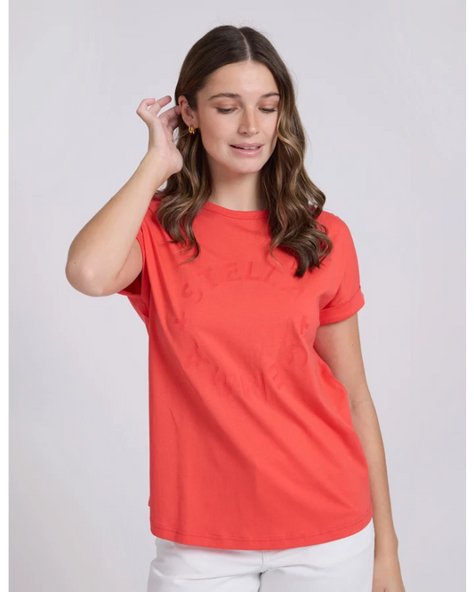 STELLA & GEMMA SOHO CUFF TEE - RED ROTATION