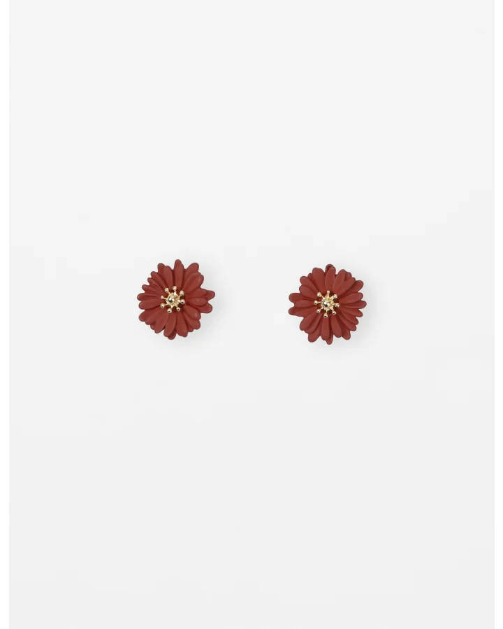 STELLA & GEMMA EARRING - MINI DAISY - LIGHT RED PEAR