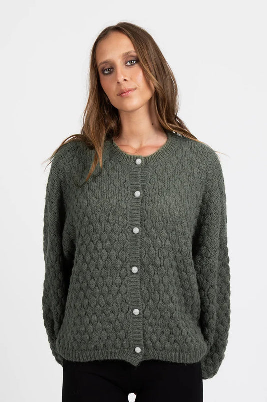 FEDERATION HONEYCOMB CARDI - STORMY