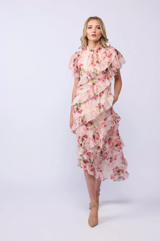 DRAMA THE LABEL FREDA DRESS - CARNATION