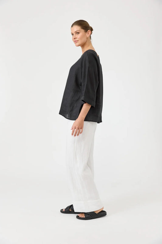 EB & IVE STUDIO RELAXED TOP - EBONY
