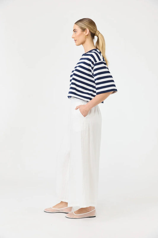 EB & IVE STUDIO CROP PANT - SALT