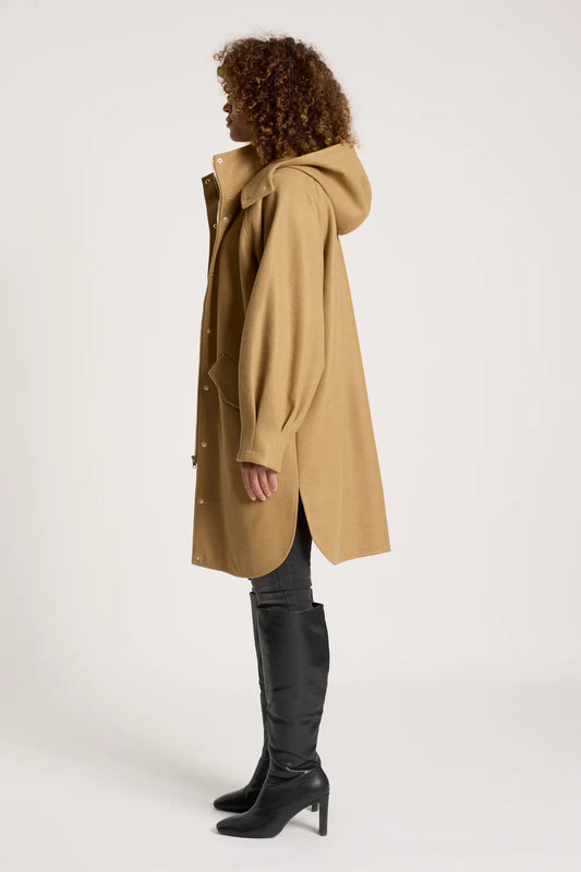 EB & IVE - SABLE HOOD JACKET - MOCHA
