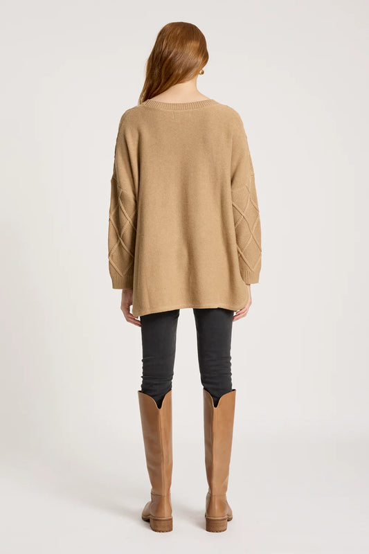 EB & IVE - LIORA RELAXED JUMPER - MOCHA