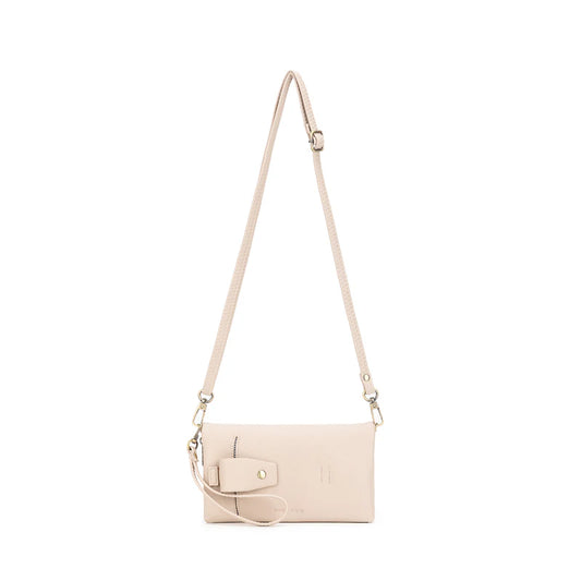 BLACK CAVIAR SKY CROSSBODY WALLET - OATMEAL