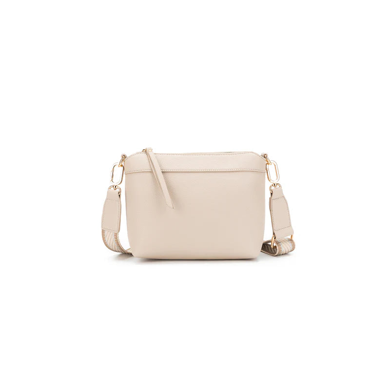 BLACK CAVIAR MELODY 2 PIECE CROSSBODY BAG - OATMEAL
