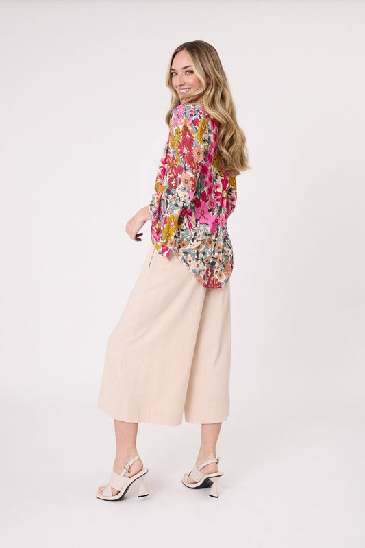 LEMON TREE DESIGN - CONTESSA TOP - GARDEN PRINT