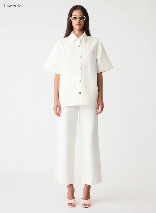 ESMAEE CAPILLA DENIM SHIRT - IVORY