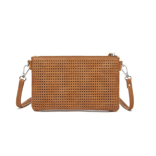 BLACK CAVIAR BAGS - MILLA CROSSBODY/CLUTCH - TAN