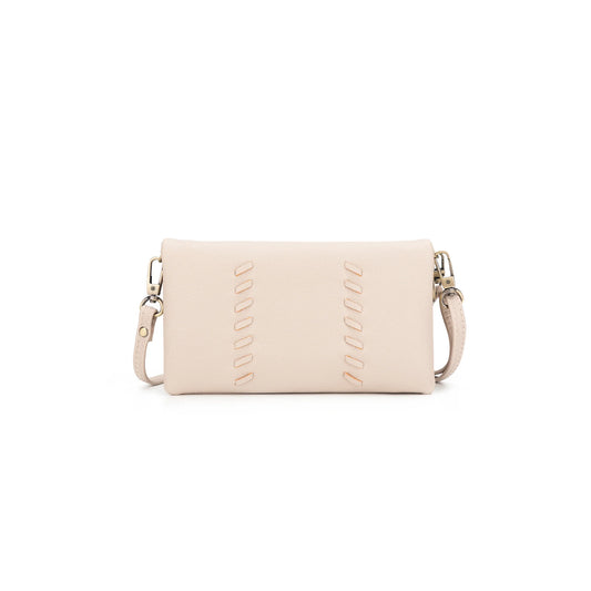 BLACK CAVIAR SKY CROSSBODY WALLET - OATMEAL