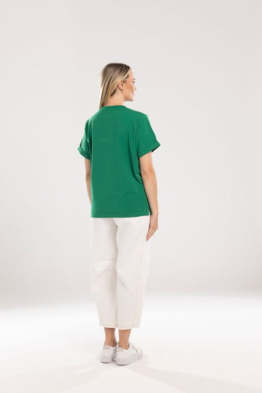 MI MOSO BOW TEE - GREEN