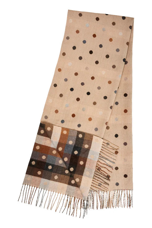 HAVEN COLUMBUS SPOT SCARF - LATTE