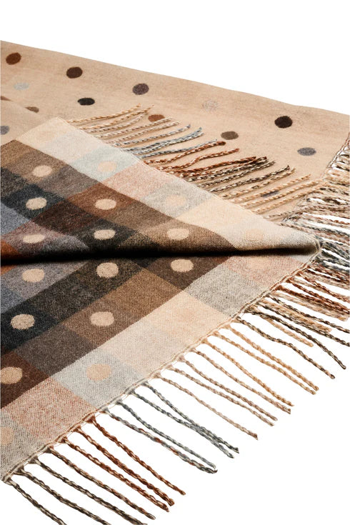 HAVEN COLUMBUS SPOT SCARF - LATTE