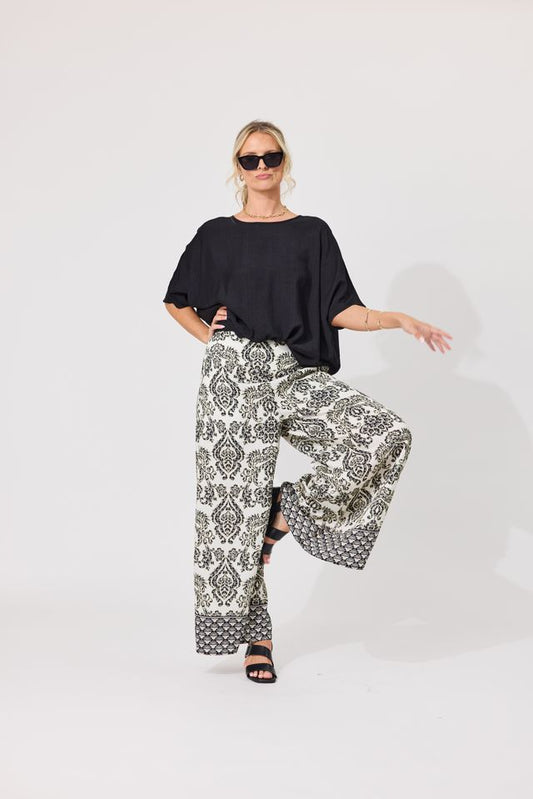 LEMON TREE DESIGN - INDIA PANTS - BLACK PERSIAN