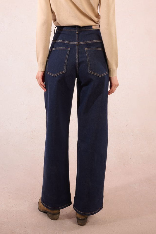 MOLLY BRACKEN WOVEN PANTS - RAW DENIM