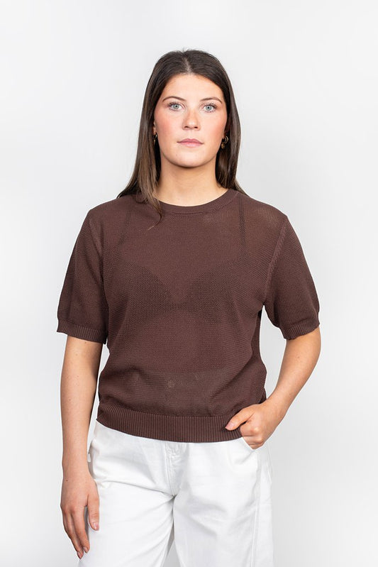 ANTLER - MOOCH TOP - COCOA