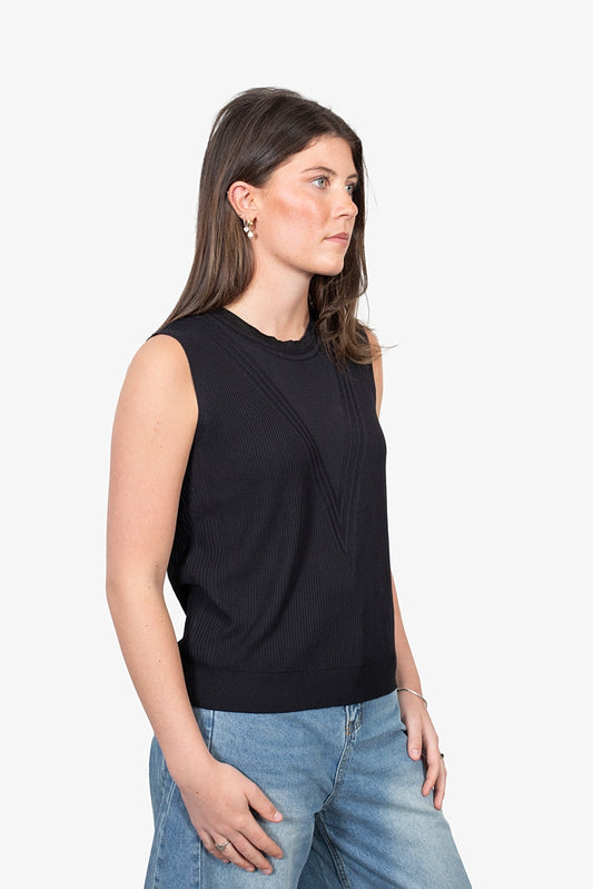 ANTLER - MUSE TOP - BLACK