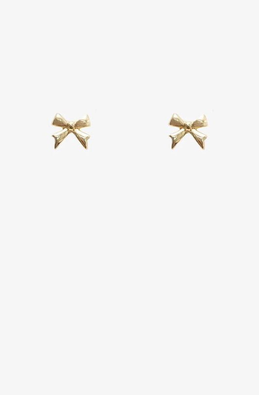 ANTLER MINI BOW EARRING - GOLD - EW25-MBG