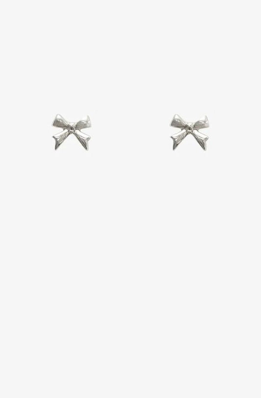 ANTLER MINI BOW EARRING - SILVER - EW25-MBS