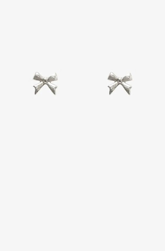 ANTLER MINI BOW EARRING - SILVER - EW25-MBS