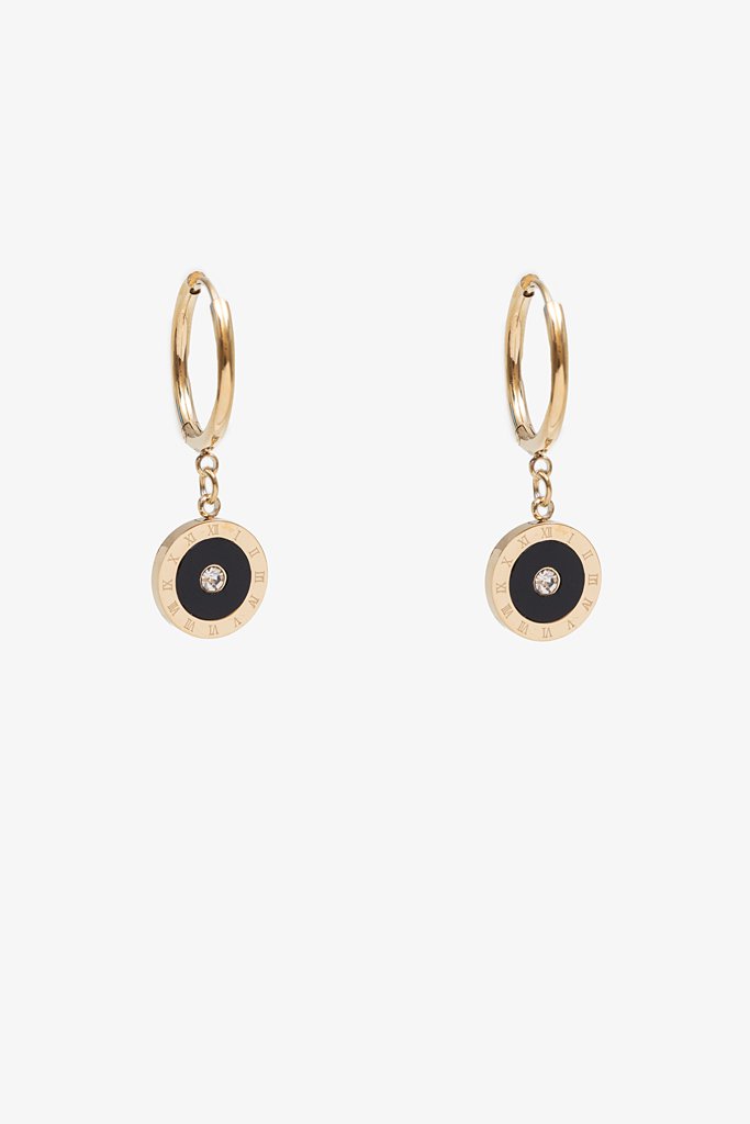 ANTLER TIMELINE HOOP EARRING - GOLD