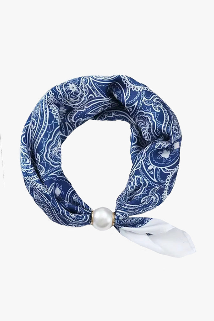ANTLER PEARL NECK TIE - FRENCH BLUE