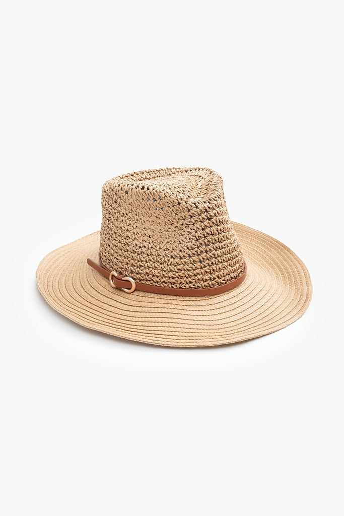 ANTLER NEVADA FEDORA - CREAM BELT