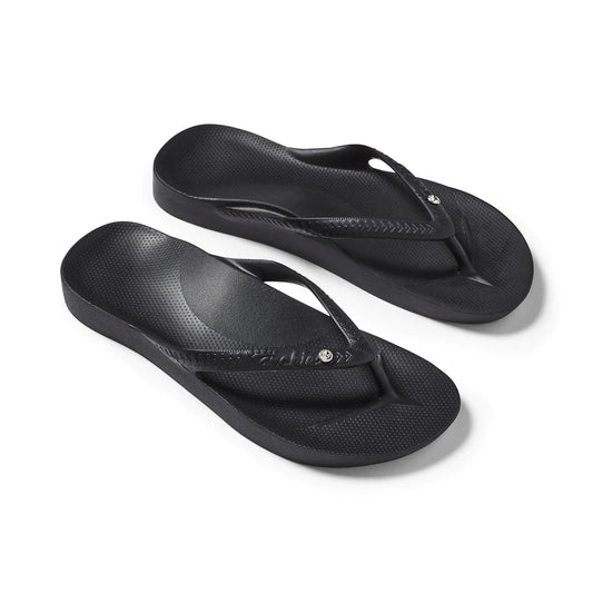 ARCHIES FOOTWEAR JANDALS - BLACK-CRYSTAL