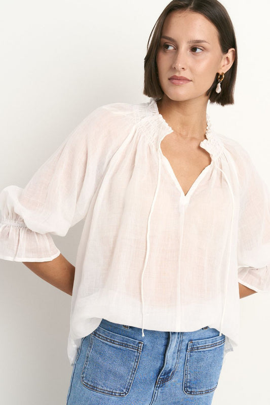 IVY & JACK CLOSURE SHORT SLEEVE TOP - IVORY