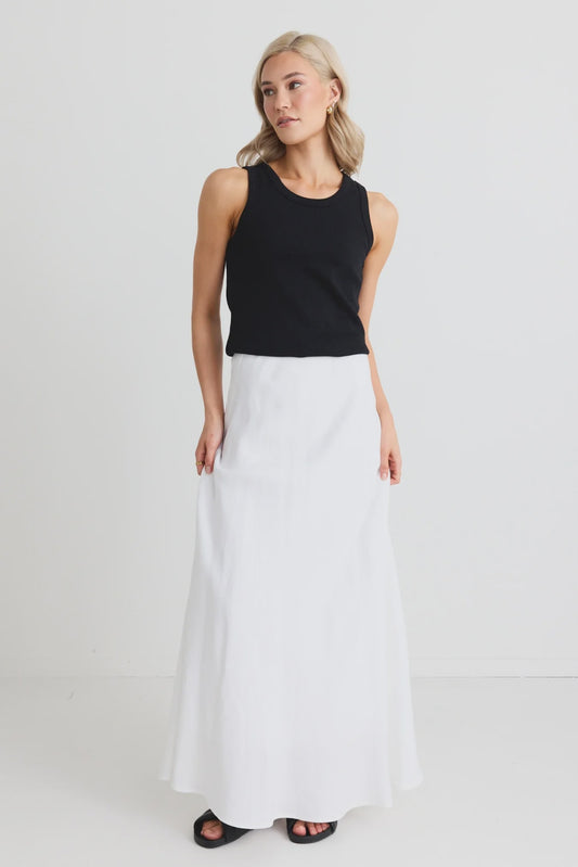 RE:UNION LAGOS MAXI SKIRT - WHITE