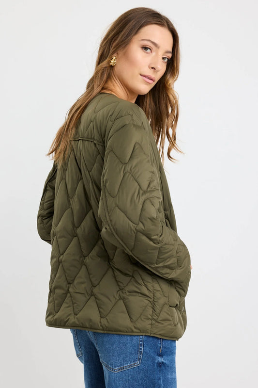 STORIES TO BE TOLD FRANKLY PUFFER JACKET - KHAKI