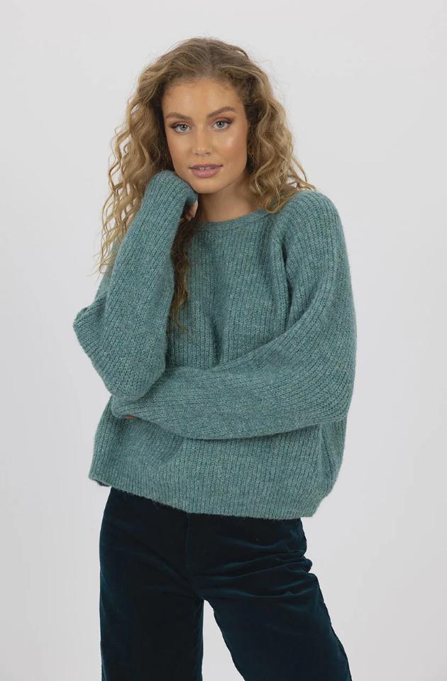 HUMIDITY LIFESTYLE LUCILLE JUMPER - TEAL - HW24108