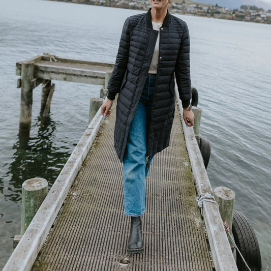 MOKE NZ KAZ DOWN COAT - BLACK