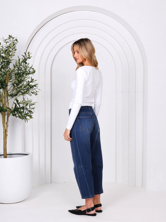 MONACO JEANS - TONI BARREL JEANS - BLUE