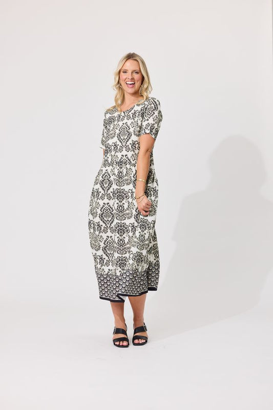 LEMON TREE DESIGN - MADONNA DRESS - BLACK PERSIAN