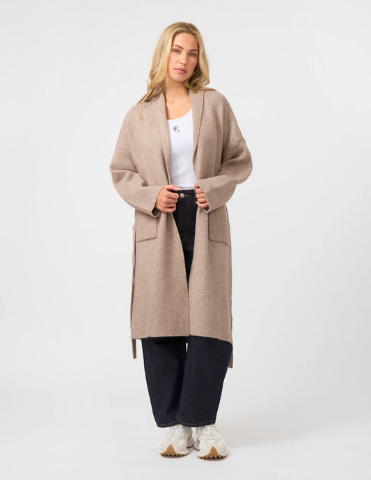 STELLA & GEMMA MIA CARDIGAN - OAT MARLE