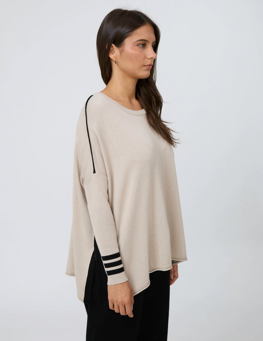 STELLA & GEMMA FARAH KNIT - NATURAL / BLACK