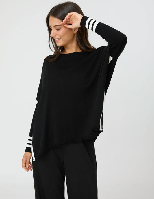 STELLA & GEMMA FARAH KNIT - BLACK / MILK